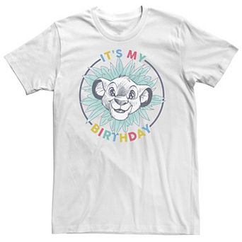 Big & Tall Disney Lion King It's My Birthday Simba Tee