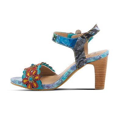 L'Artiste By Spring Step Gardena Women's Leather High Heel Sandals