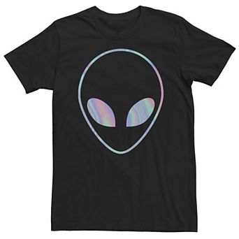 Big & Tall Alien Holographic Big Face Tee
