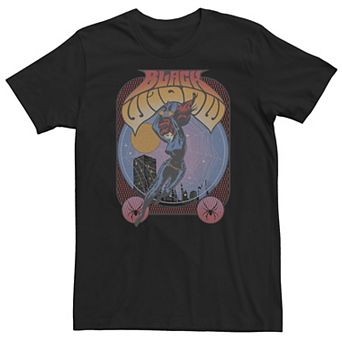 Big & Tall Marvel Comic Retro Distressed Black Widow Tee