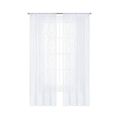 The Big One® Blackout Daxton with Grady Sheer Embroidery 4-pack Window Curtain Panels