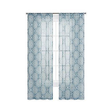 The Big One® Blackout Daxton with Gemology Sheer 4-pack of Window Curtain Panels
