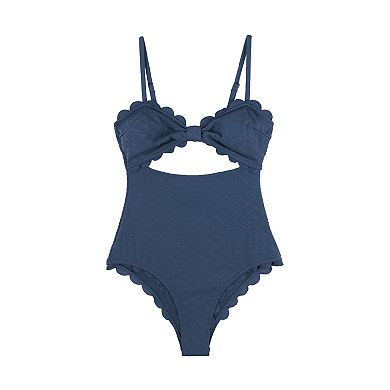 Women's CUPSHE Cutout Scallop Trim One-Piece Swimsuit