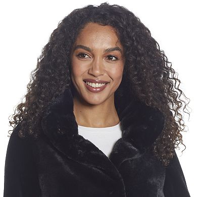 Women's Gallery Oversize-Collar Faux-Fur Coat