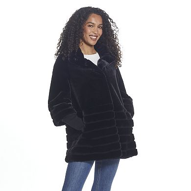 Women's Gallery Oversize-Collar Faux-Fur Coat