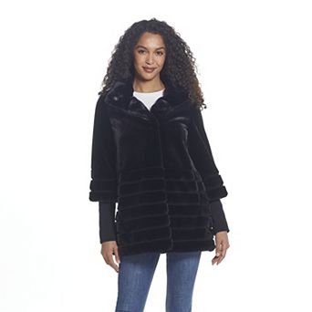 Women's Gallery Oversize-Collar Faux-Fur Coat