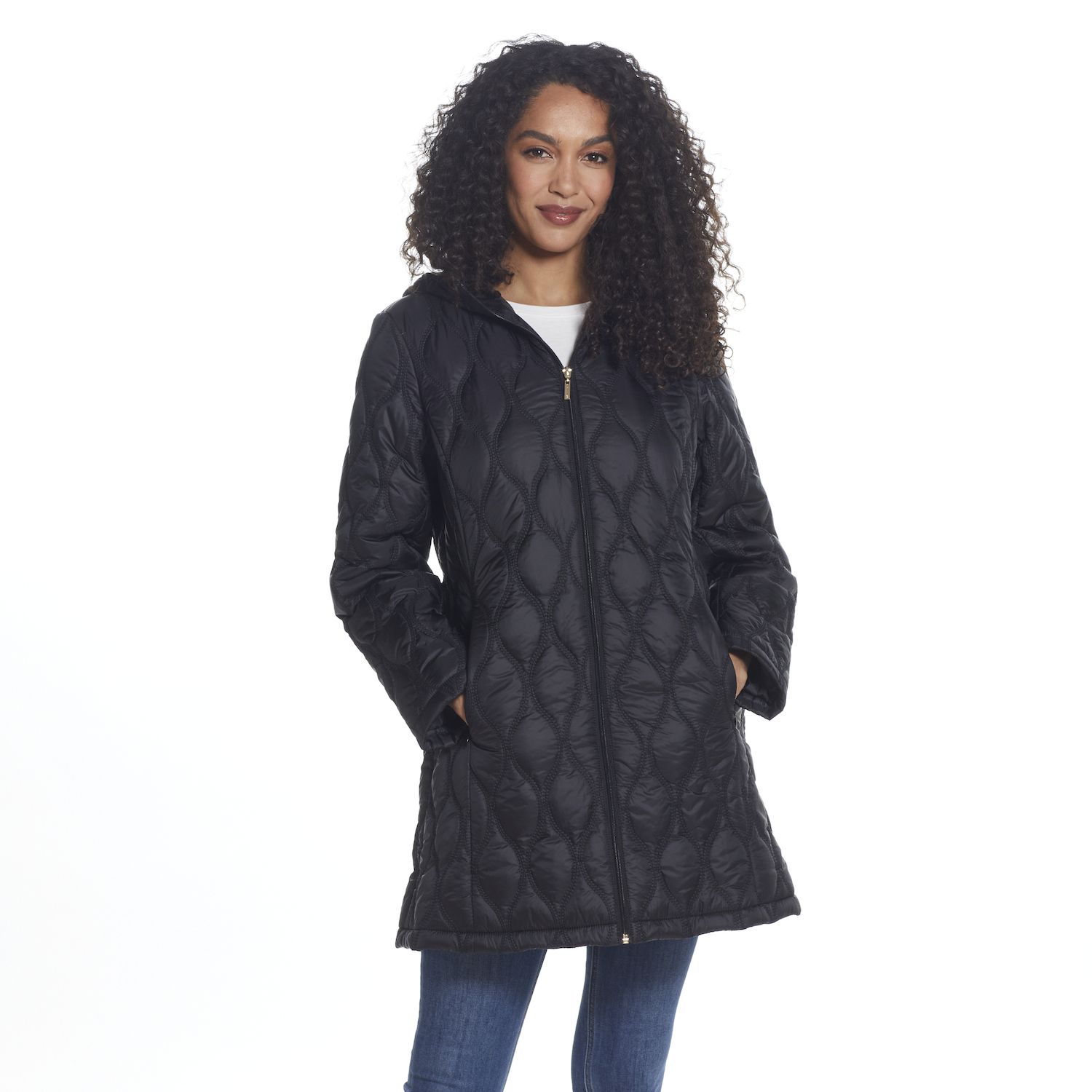 gallery black quilted jacket