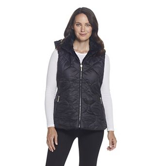 Women's Gallery Hooded Faux-Fur Reversible Vest