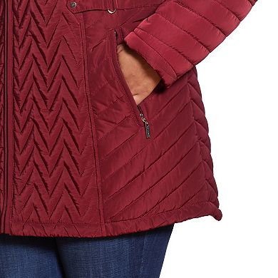 Plus Size Gallery Hood Quilted Jacket
