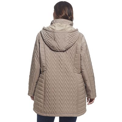Plus Size Gallery Hood Quilted Jacket