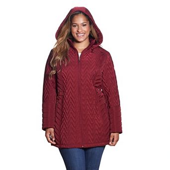 Plus Size Gallery Hood Quilted Jacket