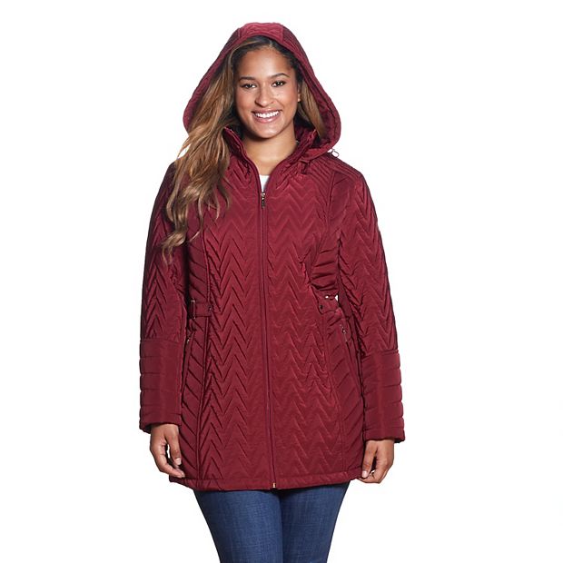 Plus Size Gallery Hood Quilted Jacket