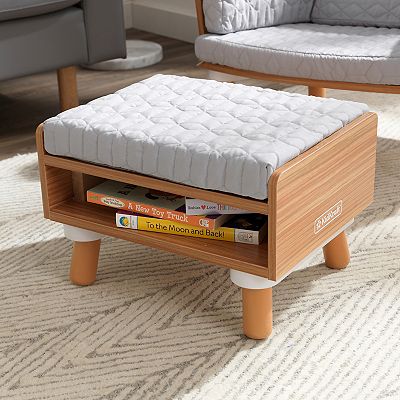 KidKraft Mid Century Kid Reading Chair Ottoman