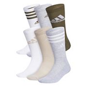 adidas Athletic Cushioned Men's Crew Socks - 6 Pack - Free