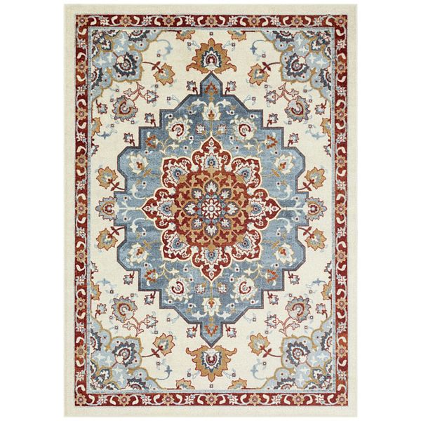 Maples Rugs Claire Ornate Medallion Area & Washable Throw Rug