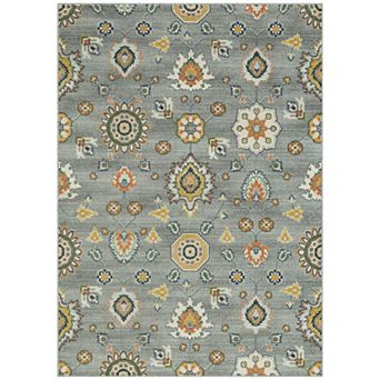 Maples Rugs Arora Floral Area & Washable Throw Rug