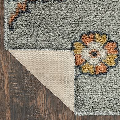 Maples Rugs Arora Floral Area & Washable Throw Rug