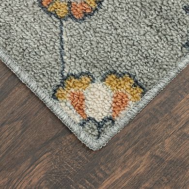 Maples Rugs Arora Floral Area & Washable Throw Rug