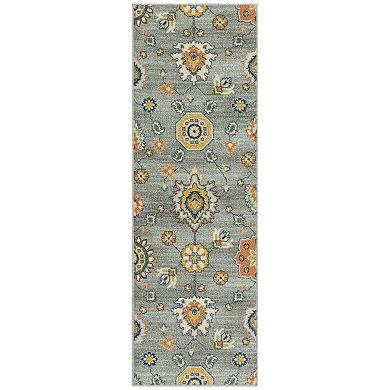 Maples Rugs Arora Floral Area & Washable Throw Rug