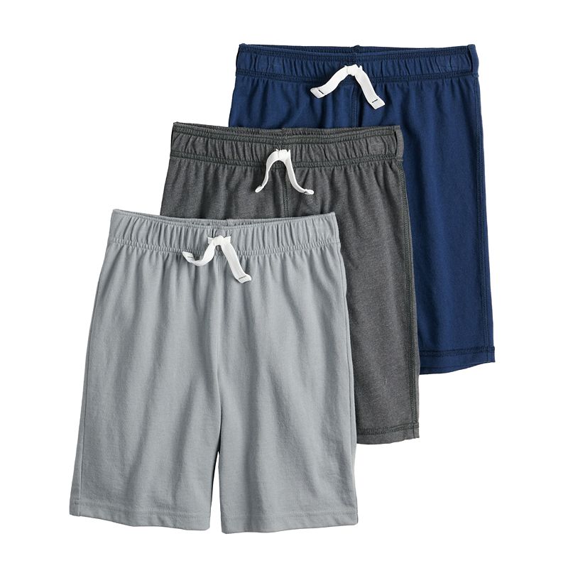 Boys 4-12 Jumping Beans 3-Pack Essential Adaptive Shorts, Boys, Med Grey
