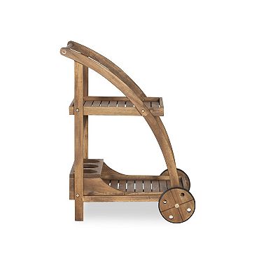 Linon Catlan Indoor / Outdoor Wooden Trolley