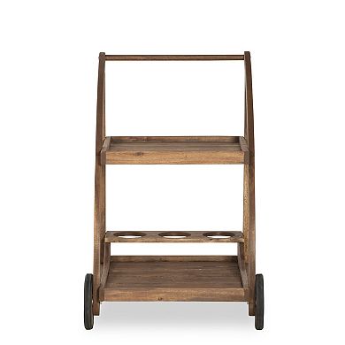 Linon Catlan Indoor / Outdoor Wooden Trolley