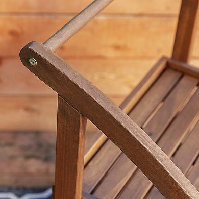 Linon Catlan Indoor / Outdoor Wooden Trolley