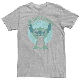 Big & Tall Disney Earth Day Lilo & Stitch I Love Our Planet Tee