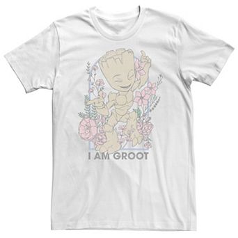 Big & Tall Marvel I Am Groot Floral Tee