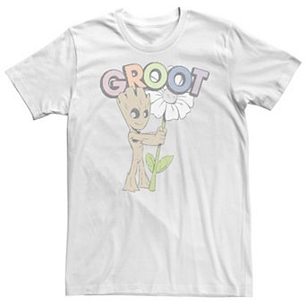 Big & Tall Marvel Cute Groot Hugging Flower Tee