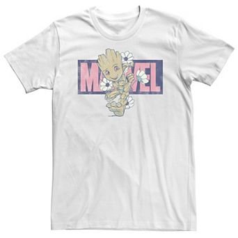 Big & Tall Marvel Groot Running Floral Tee
