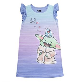 Girls 4-10 Star Wars The Mandalorian Grogu aka Baby Yoda "Laughing Grogu" Nightgown