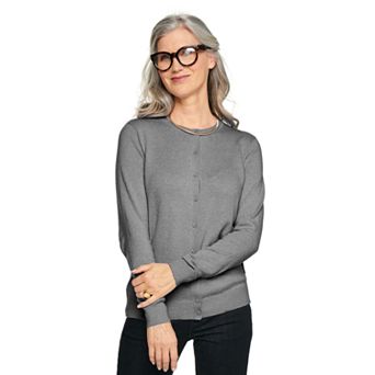 Women's Croft & Barrow® The Classic Ribbed Button-Front Cardigan