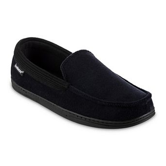 isotoner Microterry and Waffle Travis Men's Moccasin Slippers