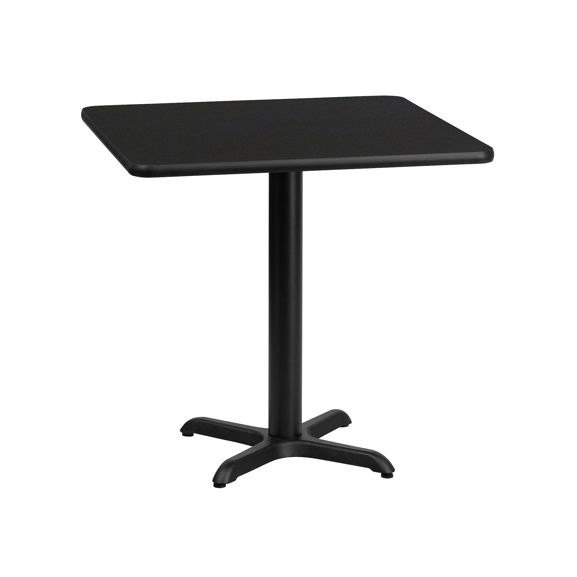 Flash Furniture Square Laminate Top Dining Table, Black