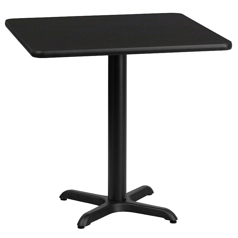 Flash Furniture Square Laminate Top Dining Table, Black