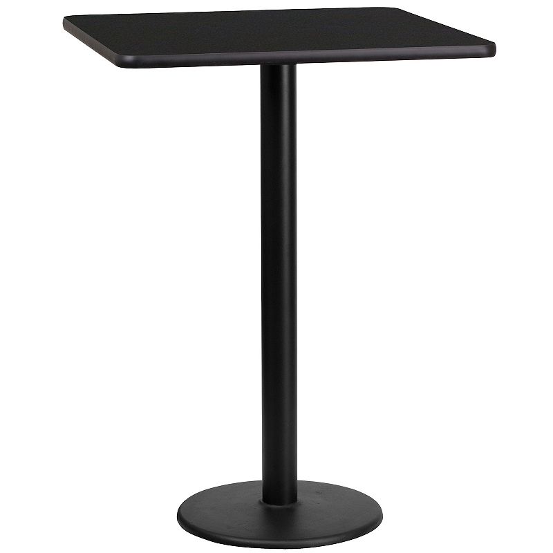 Flash Furniture 43-in. Laminate Top Square Bar Height Table, Black