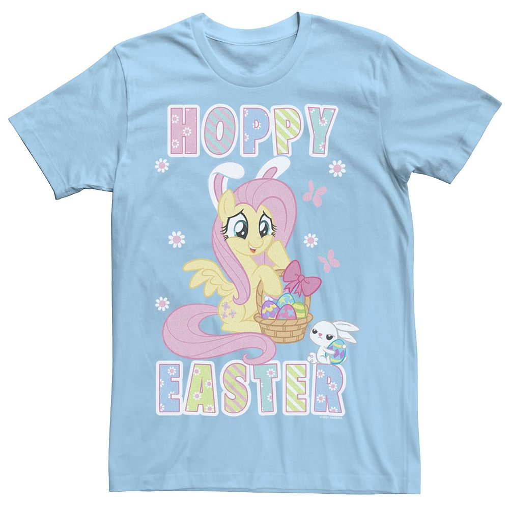 Men's My Little Pony Fluttershy Bunny Ears Hoppy Easter Basket Tee, Size: Small, Light Blue
