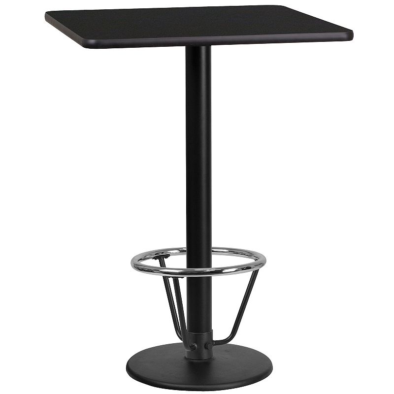 Flash Furniture Square 43-in. Laminate Top Bar Height Table, Black