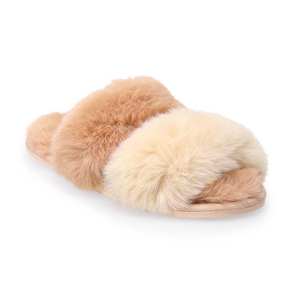 1 Pair Lauren Conrad Kids Sleeping Bear Slippers 210 Brownie Size