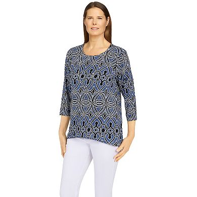 Women's Alfred Dunner Classics Biadere Puff Print Top