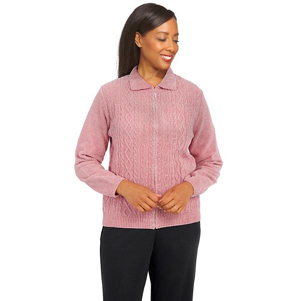 Alfred dunner chenille cardigan sale