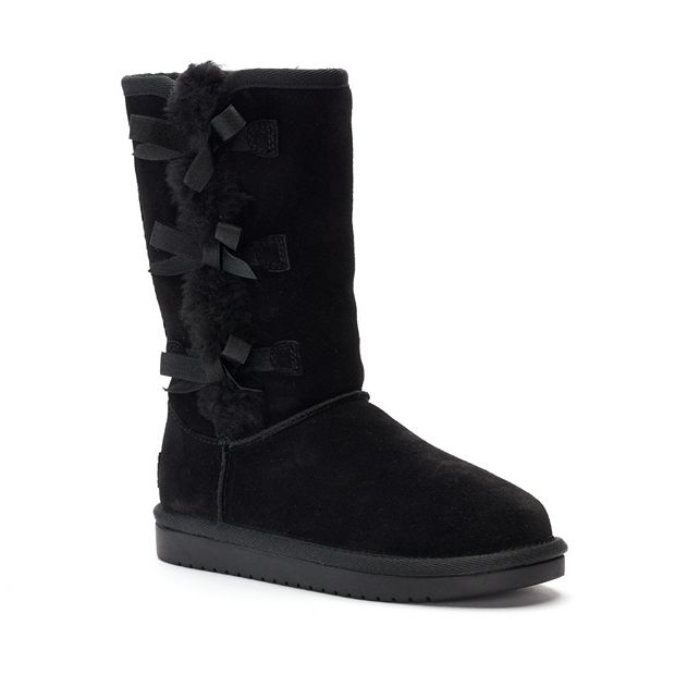 Tall grey ugg boots with clearance bows