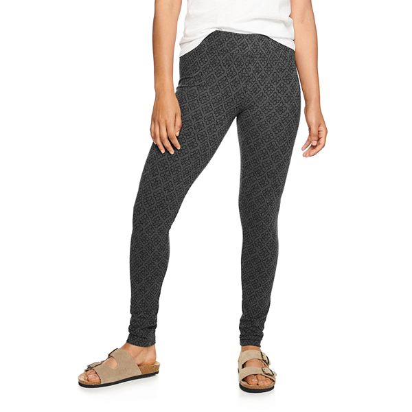 Women's Sonoma Goods For Life® Midrise Leggings Gray Geo Floral (S