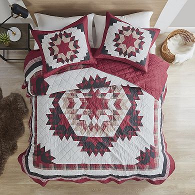 Woolrich Compass Oversized Cotton Quilt Set with Shams