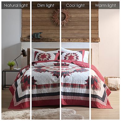 Woolrich Compass Oversized Cotton Quilt Set with Shams