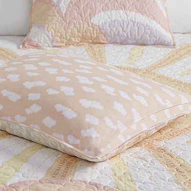 Urban Habitat Kids Ellie Sunshine Printed Cotton Reversible Quilt Set With Shams and Decorative Pillows