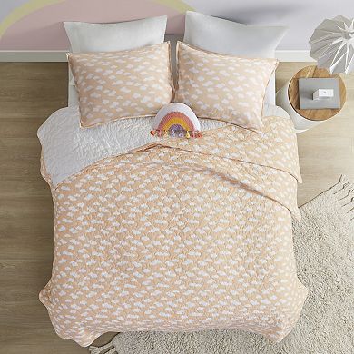 Urban Habitat Kids Ellie Sunshine Printed Cotton Reversible Quilt Set With Shams and Decorative Pillows