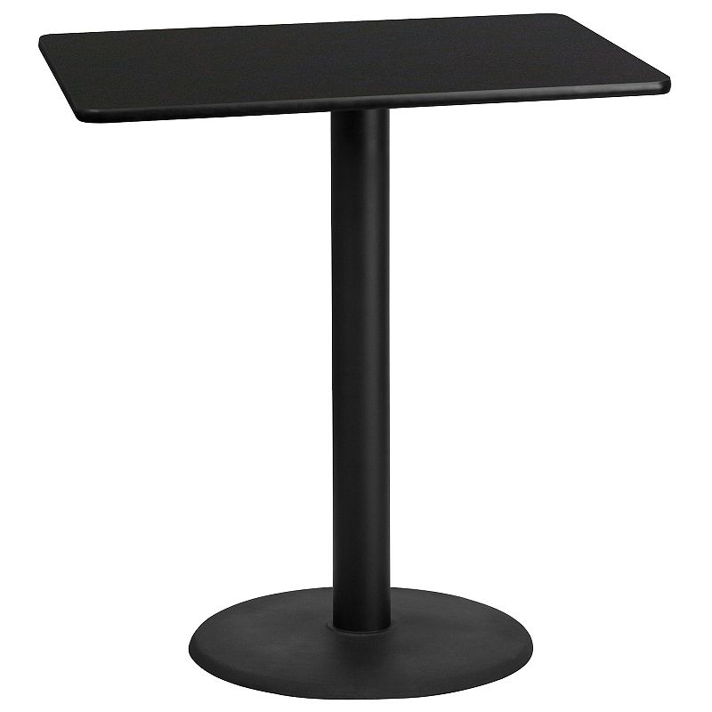 Flash Furniture 43-in. Rectangle Laminate Table Top Bar Table, Black