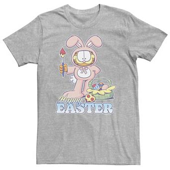 Big & Tall Garfield Easter Dye Happy Easter Tee